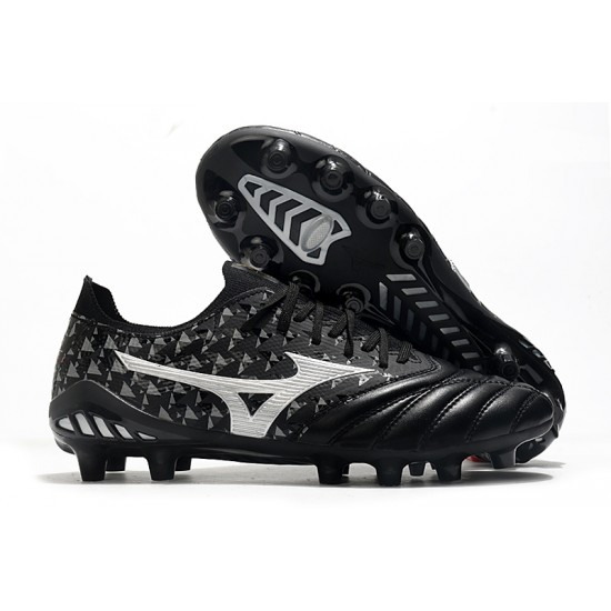 Mizuno Morelia Neo Iii Made In Japan AG Low-Top Black Grey For Men Soccer Cleats 