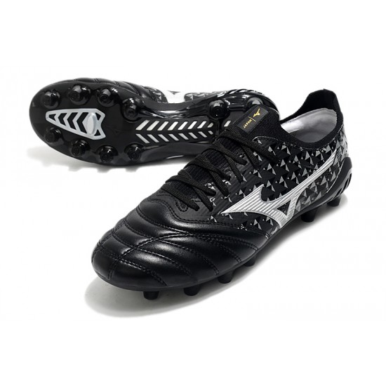 Mizuno Morelia Neo Iii Made In Japan AG Low-Top Black Grey For Men Soccer Cleats 