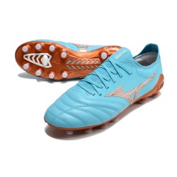 Mizuno Morelia Neo Iii Made In Japan AG Low-Top Blue Brown For Men Soccer Cleats 