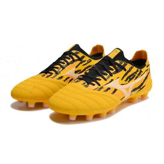 Mizuno Morelia Neo Iii Made In Japan AG Low-Top Yellow Black For Men Soccer Cleats 