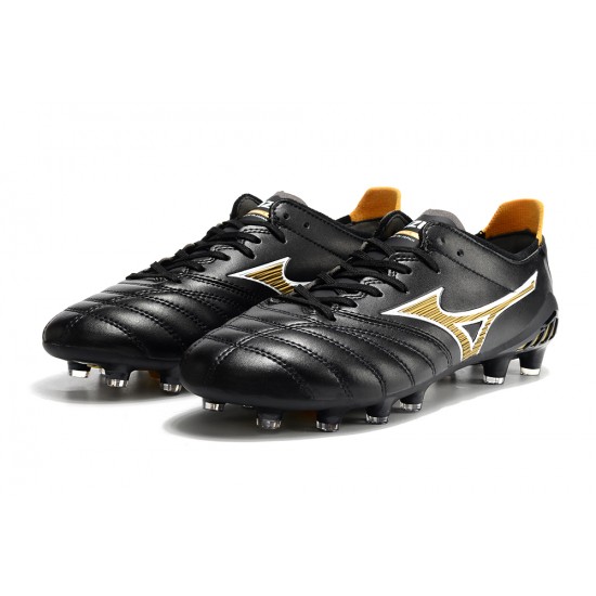 Mizuno Morelia Neo Iii Pro AG Low-Top Black Gold For Men Soccer Cleats 