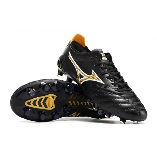 Mizuno Morelia Neo Iii Pro AG Low-Top Black Gold For Men Soccer Cleats 