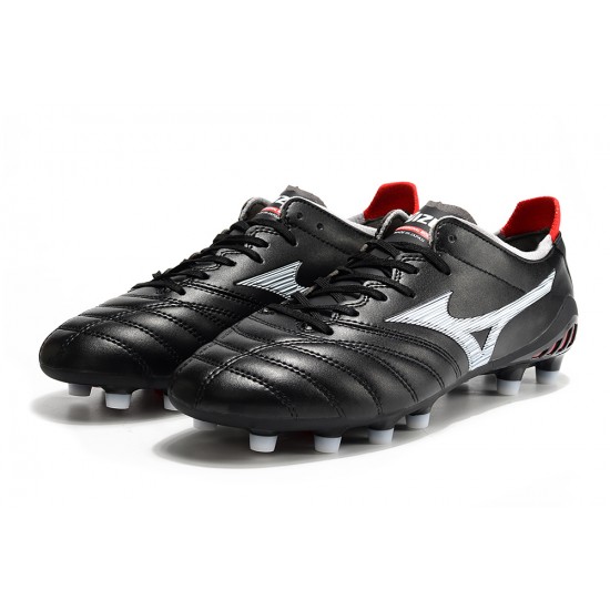 Mizuno Morelia Neo Iii Pro AG Low-Top Black White Red For Men Soccer Cleats 