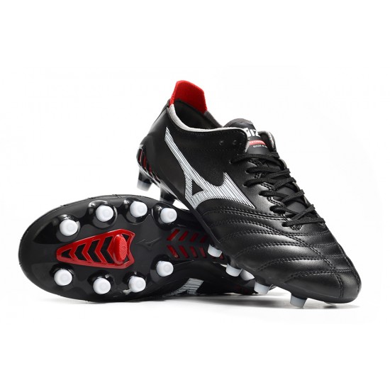 Mizuno Morelia Neo Iii Pro AG Low-Top Black White Red For Men Soccer Cleats 