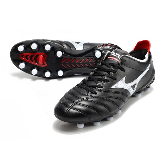 Mizuno Morelia Neo Iii Pro AG Low-Top Black White Red For Men Soccer Cleats 