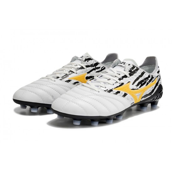 Mizuno Morelia Neo Iii Pro AG Low-Top Black White Yellow For Men Soccer Cleats 