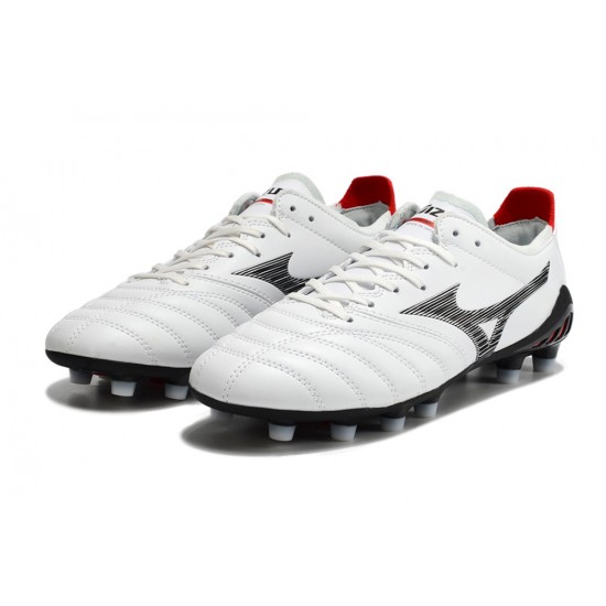 Mizuno Morelia Neo Iii Pro AG Low-Top White Black Red For Men Soccer Cleats 