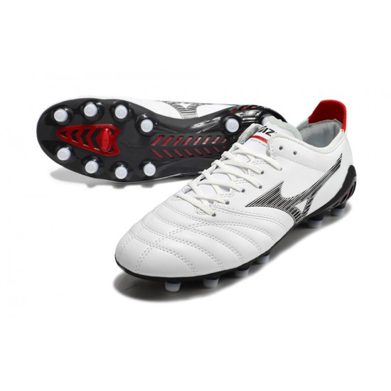 Mizuno Morelia Neo Iii Pro AG Low-Top White Black Red For Men Soccer Cleats 