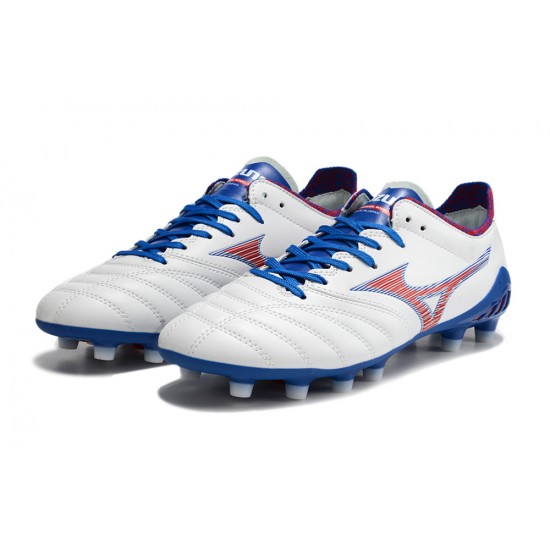 Mizuno Morelia Neo Iii Pro AG Low-Top White Dark Blue For Men Soccer Cleats 