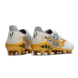 Mizuno Morelia Neo Iii Pro AG Low-Top White Gold For Men Soccer Cleats 