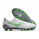 Mizuno Morelia Neo Iii Pro AG Low-Top White Grey Green For Men Soccer Cleats 