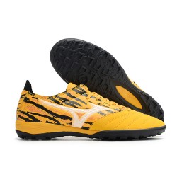 Mizuno Morelia Wave Cup Classic Tf Low-Top Yellow Black For Men Soccer Cleats 