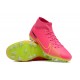 Nike Air Zoom Mercurial Superfly IX Academy AG High-top Green Pink Women And Men Soccer Cleats 