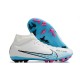 Nike Air Zoom Mercurial Superfly IX Academy AG High-top White Blue Women And Men Soccer Cleats 