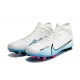 Nike Air Zoom Mercurial Superfly IX Academy AG High-top White Blue Women And Men Soccer Cleats 