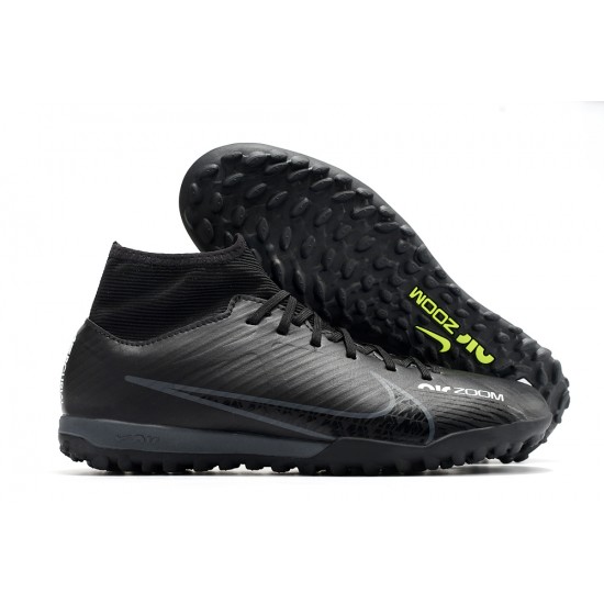 Nike Air Zoom Mercurial Superfly IX Academy TF High-top Black Women And Men Soccer Cleats 