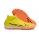 Nike Air Zoom Mercurial Superfly IX Academy TF High-top Yellow Women And Men Soccer Cleats 