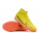 Nike Air Zoom Mercurial Superfly IX Academy TF High-top Yellow Women And Men Soccer Cleats 