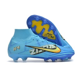 Nike Air Zoom Mercurial Superfly IX Elite AG High-top Blue Women And Men Soccer Cleats 