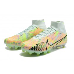 Nike Air Zoom Mercurial Superfly IX Elite AG High-top Khaki Green Women And Men Soccer Cleats 