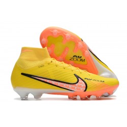 Nike Air Zoom Mercurial Superfly IX Elite AG High-top Yellow Women And Men Soccer Cleats 