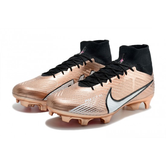 Nike Air Zoom Mercurial Superfly IX Elite FG High-top Black Brown Women And Men Soccer Cleats 