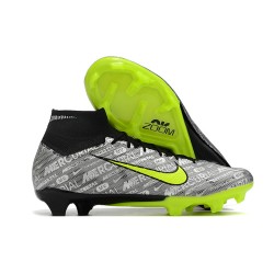 Nike Air Zoom Mercurial Superfly IX Elite FG High-top Black Grey Yellow Women And Men Soccer Cleats 