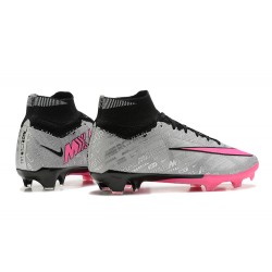 Nike Air Zoom Mercurial Superfly IX Elite FG High-top Black Pink Grey Women And Men Soccer Cleats 