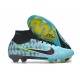 Nike Air Zoom Mercurial Superfly IX Elite FG High-top Blue Yellow Black Women And Men Soccer Cleats 