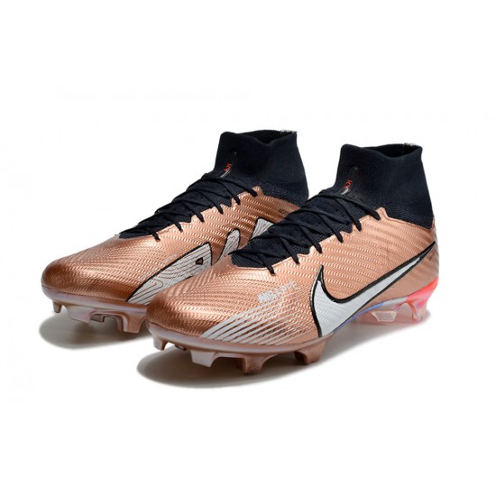 Nike Air Zoom Mercurial Superfly IX Elite FG High-top Brown Black Women And Men Soccer Cleats 