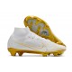 Nike Air Zoom Mercurial Superfly IX Elite FG High-top Gold White Women And Men Soccer Cleats 