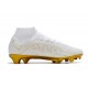 Nike Air Zoom Mercurial Superfly IX Elite FG High-top Gold White Women And Men Soccer Cleats 