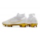 Nike Air Zoom Mercurial Superfly IX Elite FG High-top Gold White Women And Men Soccer Cleats 