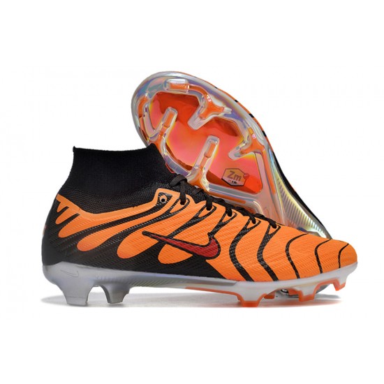 Nike Air Zoom Mercurial Superfly IX Elite FG High-top Orange Black Women And Men Soccer Cleats 