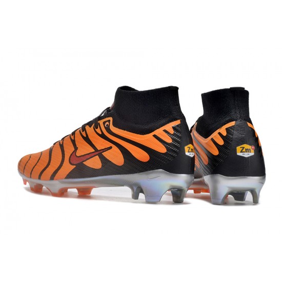 Nike Air Zoom Mercurial Superfly IX Elite FG High-top Orange Black Women And Men Soccer Cleats 