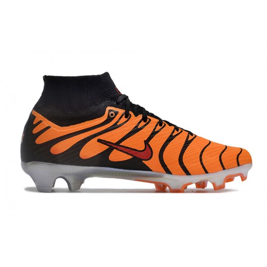 Nike Air Zoom Mercurial Superfly IX Elite FG High-top Orange Black Women And Men Soccer Cleats 