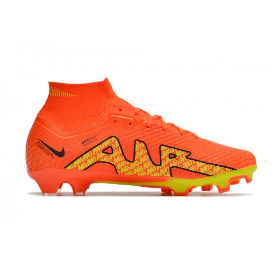 Nike Air Zoom Mercurial Superfly IX Elite FG High-top Orange Yellow Women And Men Soccer Cleats 