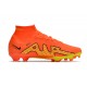 Nike Air Zoom Mercurial Superfly IX Elite FG High-top Orange Yellow Women And Men Soccer Cleats 