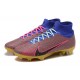 Nike Air Zoom Mercurial Superfly IX Elite FG High-top Peach Gold Women And Men Soccer Cleats 