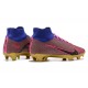 Nike Air Zoom Mercurial Superfly IX Elite FG High-top Peach Gold Women And Men Soccer Cleats 