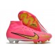 Nike Air Zoom Mercurial Superfly IX Elite FG High-top Pink Yellow Women And Men Soccer Cleats 