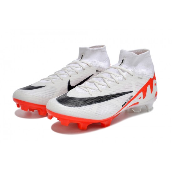 Nike Air Zoom Mercurial Superfly IX Elite FG High-top Red Black White Women And Men Soccer Cleats 