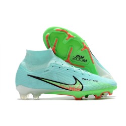 Nike Air Zoom Mercurial Superfly IX Elite FG High-top Turqoise Green Women And Men Soccer Cleats 