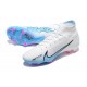 Nike Air Zoom Mercurial Superfly IX Elite FG High-top White Blue Men Soccer Cleats 