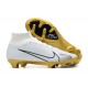 Nike Air Zoom Mercurial Superfly IX Elite FG High-top White Gold Women And Men Soccer Cleats 