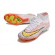 Nike Air Zoom Mercurial Superfly IX Elite FG High-top White Orange Yellow Women And Men Soccer Cleats 