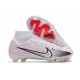 Nike Air Zoom Mercurial Superfly IX Elite FG High-top White Pink Women And Men Soccer Cleats 