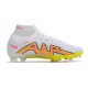 Nike Air Zoom Mercurial Superfly IX Elite FG High-top White Pink Yellow Women And Men Soccer Cleats 