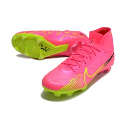 Nike Air Zoom Mercurial Superfly IX Elite FG High-top Yellow Pink Women And Men Soccer Cleats 