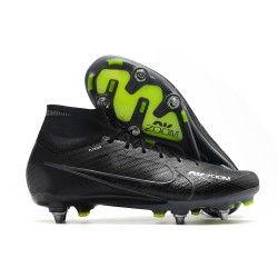 Nike Air Zoom Mercurial Superfly IX Elite SG High-top Black Men Soccer Cleats 